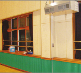 Application example) Wall-mounted unit installed in a gymnasium